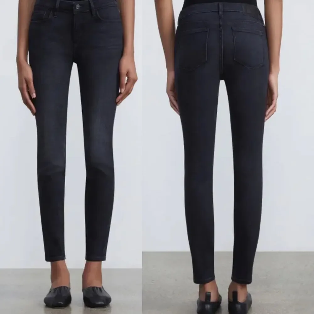 L148 Denim Lafayette 148 Mercer Skinny Jeans Washed Onyx size 26
